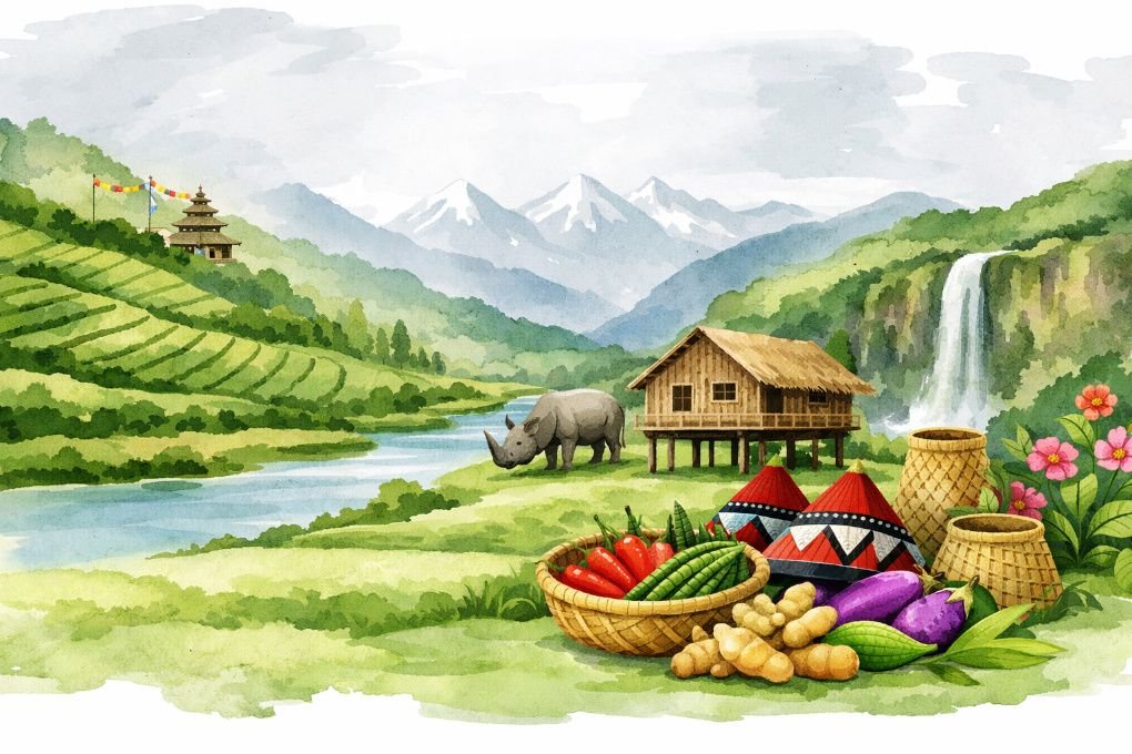 NortheastIndiastranquilrurallandscape